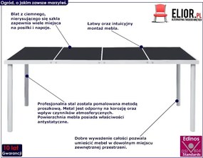 Duży Stół Ogrodowy Jadalniany E7-E89