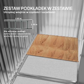 Outsunny Szopa Ogrodowa - Budynek Dla Narzędzi Ogrodowych 4x3, Trwały, Aosom PL