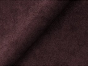 Bordowy aksamitny narożnik (lewostronny/z szezlongiem) Aloha – Makamii