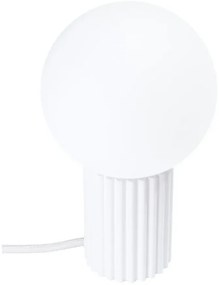 Biała ryflowana lampka nocna - K601-Buble