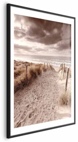 Plakat Odległa wydma 21x30 cm z ramą czarną z marginesem ARTGEIST B