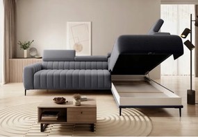 Narożnik GANDI 140 Prawostronny system włoski Salvador 15 Ciemny szary WERSAL