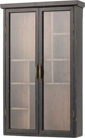 Czarna witryna z litego drewna jodłowego wisząca 50x80x14 cm Hazem – Bloomingville