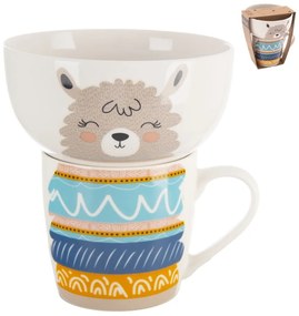 Porcelanowy zestaw kubka i miski 2 szt. 350 ml – Orion