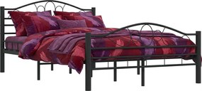 Czarne Metalowe Łóżko Pojedyncze 120X200 Cm K8-W30