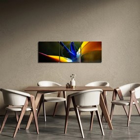 Obraz - Egzotyczny kwiat (z zegarem) (90x30 cm)