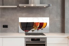 Szklany Panel Kieliszki wina