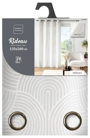 Biała aksamitna zasłona 135x260 cm Eva – douceur d'intérieur