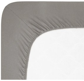 Ciemnoszare dżersejowe prześcieradło z gumką 200x220 cm Boxspring – Andrea Simone