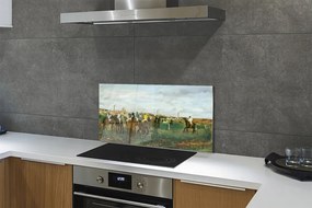 Szklany Panel Wyścigi Konne - Edgar Degas