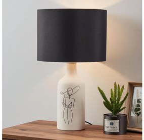 Eglo 43824 - Lampa stołowa VINOZA 1xE27/40W/230V czarno-biała