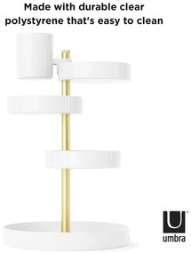 Biały plastikowy organizer łazienkowy Pirouette – Umbra