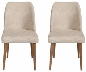 Zestaw krzeseł do jadalni Nova Cream and Walnut, 2szt., 2 szt.