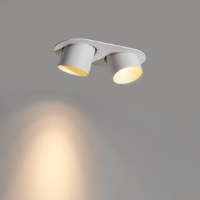 Okrągły podtynkowy reflektor biały GU10 70 mm, regulowany, 2-punktowy - Installa