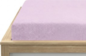 PrzytulneMieszkanie.pl Prześcieradło frotte EXCLUSIVE jasnofioletowe 90 x 200 cm