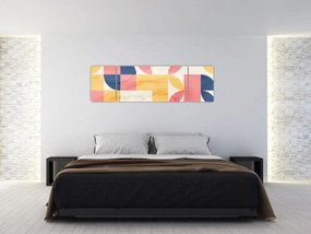 Obraz - Abstrakcja z wzorami retro (170x50 cm)