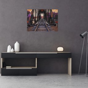 Obraz na szkle - most kolejowy (70x50 cm)