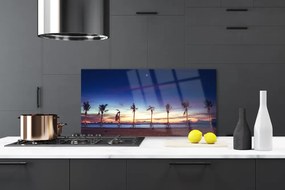 Panel Szklany do Kuchni Egzotyczny Raj Pod Palmą