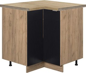 Szafka narożna czarne paski 80.5x60x82 fame-line