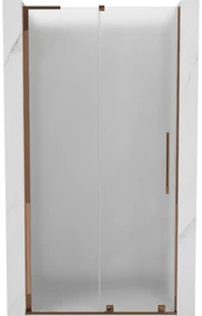 Mexen Velar L drzwi prysznicowe rozsuwane 90 cm, szron, różowe złoto - 871-090-003-31-60