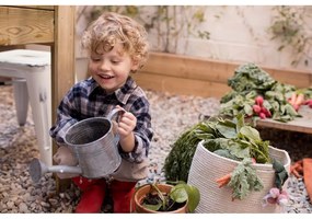 Kremowy tekstylny dziecięcy kosz na zabawki ø 30x23 cm Veggies – Lorena Canals