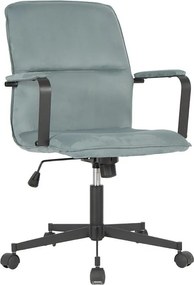 Fotel biurowy - obrotowy i regulowany na wysokość - zamsz - niebieski - NICHOLS