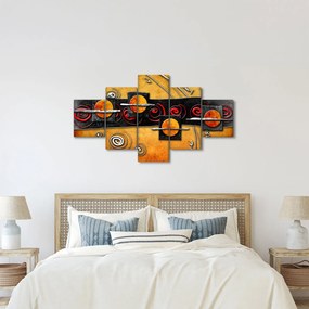 Abstrakcyjny obraz - Planety (125x70 cm)