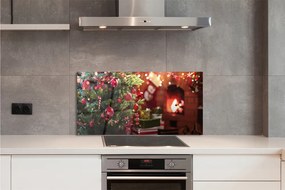 Panel szklany do Kuchni Bombki i Świąteczne Podarki