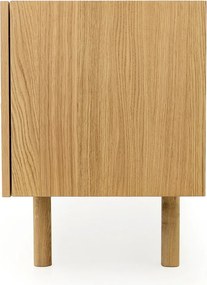 Czarno-naturalna szafka pod TV w dekorze dębu 175x60 cm Porto – Woodman