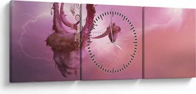 Obraz - Wróżka na pływającej wyspie (z zegarem) (90x30 cm)