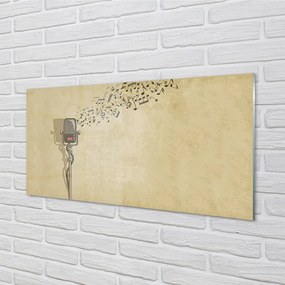 Panel szklany do Kuchni Mikrofon i Zapis Nutowy