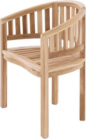 DIVERO Fotel z drewna tekowego