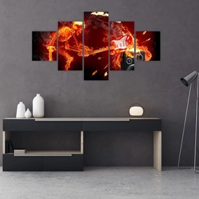 Obraz - Muzyka w płomieniach (125x70 cm)