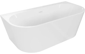 Mexen Oval+ wanna wolnostojąca przyścienna 170 x 80 cm, biała, przelew biały - 52681708000-20