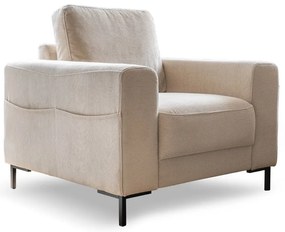 Beżowy sztruksowy fotel Lofty Lilly – Miuform