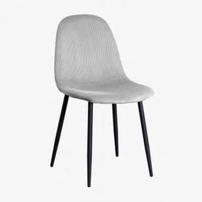 Krzesło Do Jadalni Z Aksamitu Glamm Mink Grey & Negro - Sklum
