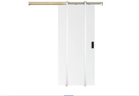Drzwi przesuwne chowane w ścianie - wys. 205 x szer. 73 cm - MDF + białe PCV - VARIN II