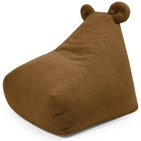 Brązowy dziecięcy worek do siedzenia z materiału bouclé Snug 80 Bear – SLOWDOWN