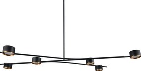 Czarna metalowa lampa wisząca Coda – Trio Select