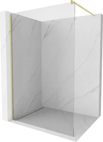 Mexen Kioto ścianka prysznicowa Walk-in 100 x 200 cm, transparent 8 mm, złota szczotkowana - 800-100-101-55-00