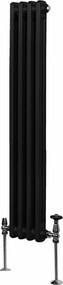 Tradycyjny grzejnik 2-kolumnowy - 1500 x 202 mm - czarny