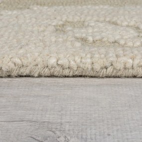 Beżowy wełniany dywan tkany ręcznie 200x290 cm Dion Ikat – Flair Rugs