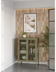 Zielona metalowa szafka 70x100x40 cm Fayna – Marckeric