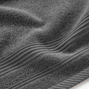 Ciemnoszary bawełniany ręcznik frotte 30x50 cm Tendresse – douceur d'intérieur