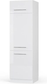 Szafka na lodówkę biały wysoki połysk 60x58.1x206.8 fame-line