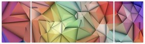 Obraz - Abstrakcja wielokątna (170x50 cm)