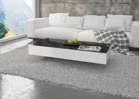 Niski stolik kawowy Pixel 120x60 cm, kolor czarno-biały połysk