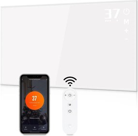 NETTLIFE Promiennik podczerwieni 600W Grzejnik ścienny na podczerwień z pilotem WIFI