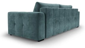 Niebieska aksamitna rozkładana sofa Milo Casa Luca