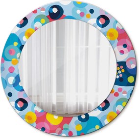 Lustro z nadrukiem okrągłe Kolorowe ciernie